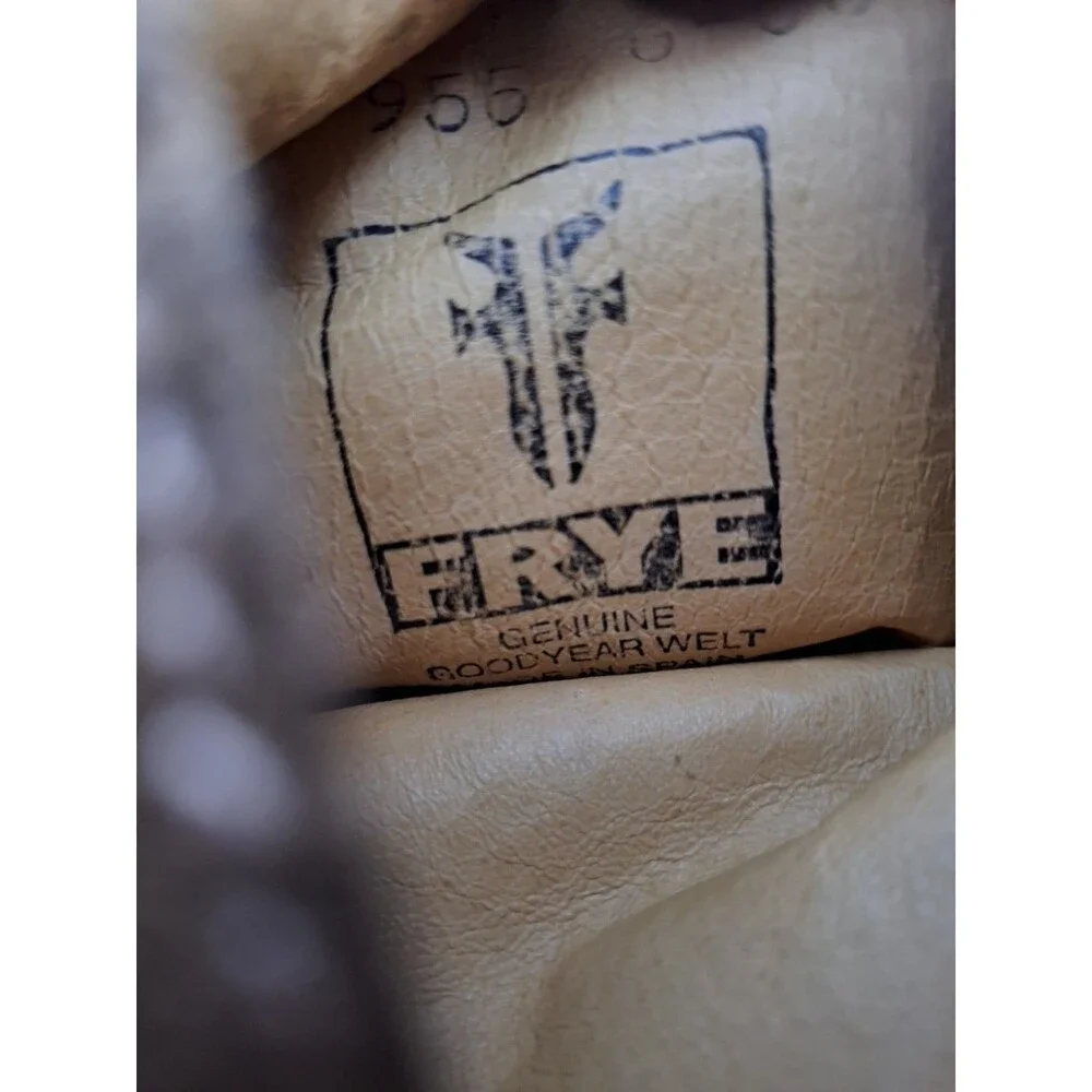 Frye Women's Camel Stacked Heel Suede Leather Knee High Western Boots Sz 6.5M